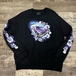 Men’s crew neck screen print sweatshirt